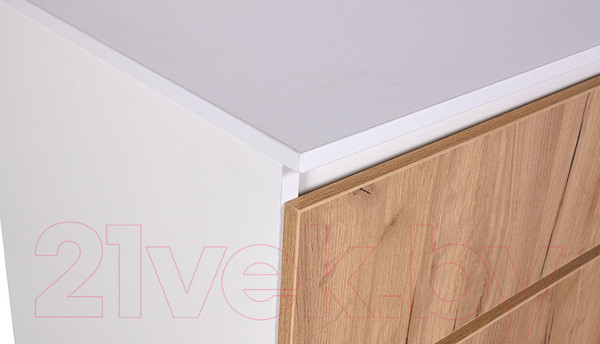 Изображение товара Комод пеленальный Polini Kids Simple 1980 / 0002323.174 (белый/дуб крафт золотой)