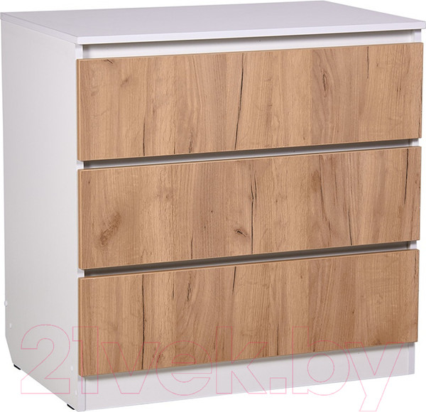 Изображение товара Комод пеленальный Polini Kids Simple 1980 / 0002323.174 (белый/дуб крафт золотой)