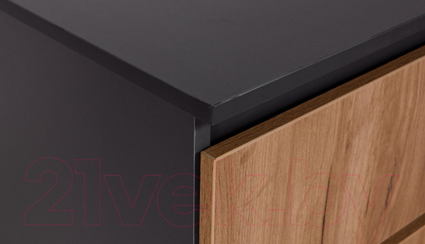 Изображение товара Комод пеленальный Polini Kids Simple 1980 / 0002323.175 (графит/дуб крафт золотой)