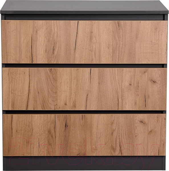 Изображение товара Комод пеленальный Polini Kids Simple 1980 / 0002323.175 (графит/дуб крафт золотой)