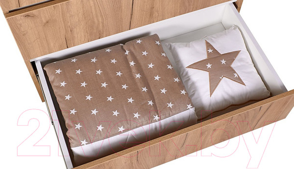 Изображение товара Комод пеленальный Polini Kids Simple 1980 / 0002323.171 (дуб крафт золотой)