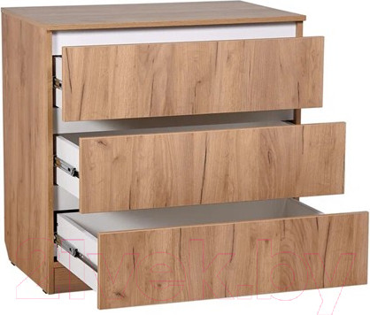 Изображение товара Комод пеленальный Polini Kids Simple 1980 / 0002323.172 (дуб крафт золотой/белый)