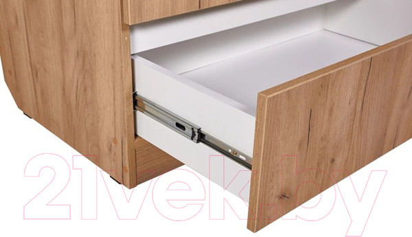 Изображение товара Комод пеленальный Polini Kids Simple 1980 / 0002323.172 (дуб крафт золотой/белый)