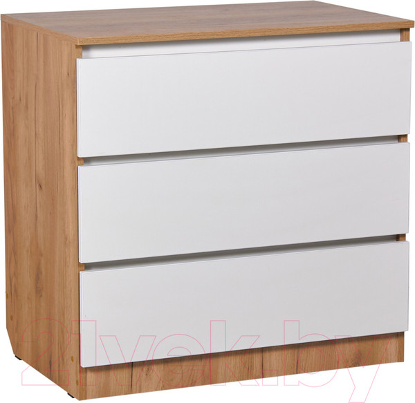 Изображение товара Комод пеленальный Polini Kids Simple 1980 / 0002323.173 (дуб крафт золотой/белый)