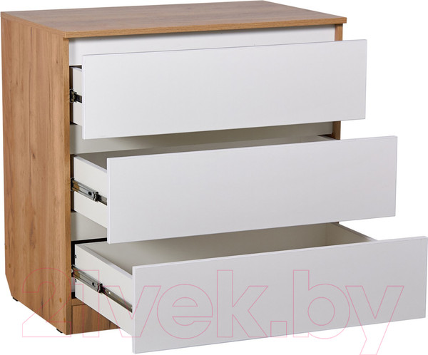 Изображение товара Комод пеленальный Polini Kids Simple 1980 / 0002323.173 (дуб крафт золотой/белый)