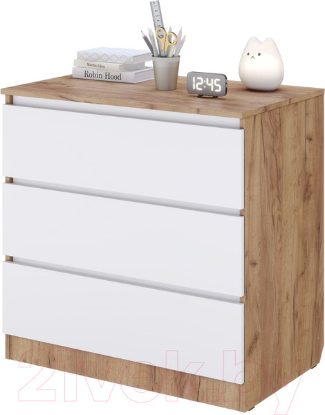 Изображение товара Комод пеленальный Polini Kids Simple 1980 / 0002323.173 (дуб крафт золотой/белый)