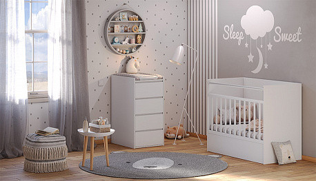 Изображение товара Детская кровать-трансформер Polini Kids Simple 1902 / 0002793.9 (белый)