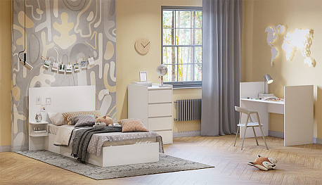 Изображение товара Детская кровать-трансформер Polini Kids Simple 1902 / 0002793.9 (белый)