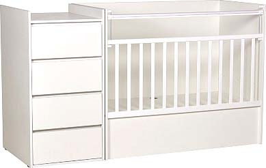 Изображение товара Детская кровать-трансформер Polini Kids Simple 1902 / 0002793.9 (белый)