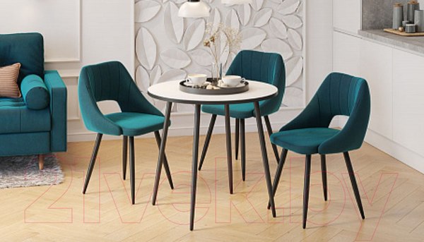 Изображение товара Обеденный стол Polini Kids Home London / 0002780.47 (белый/черный)