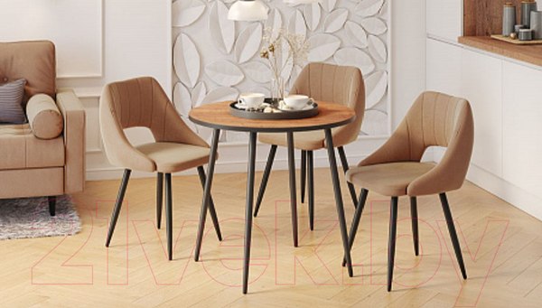 Изображение товара Обеденный стол Polini Kids Home London / 0002780.52 (дуб крафт/черный)