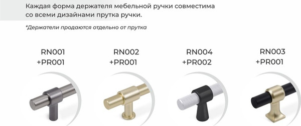 Изображение товара Держатель для мебельной ручки Boyard RN002MBSG.23