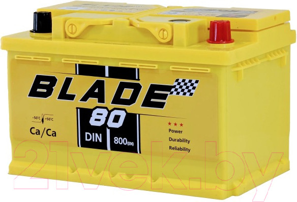 Изображение товара Автомобильный аккумулятор BLADE R низкий / 6CT-80VL-(0) LB (80 А/ч)