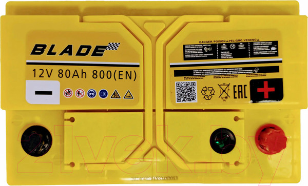 Изображение товара Автомобильный аккумулятор BLADE R низкий / 6CT-80VL-(0) LB (80 А/ч)