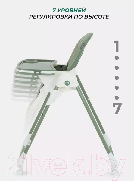 Изображение товара Стульчик для кормления MOWbaby Honey New / MBH170 (Green)
