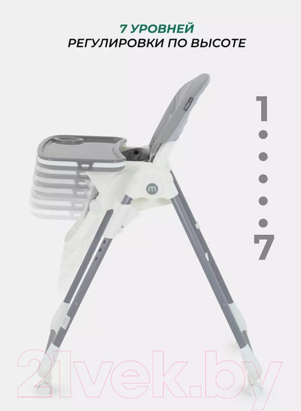 Изображение товара Стульчик для кормления MOWbaby Honey New / MBH170 (Grey)