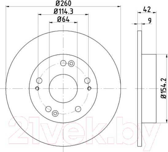 Изображение товара Тормозной диск Nisshinbo ND8010K