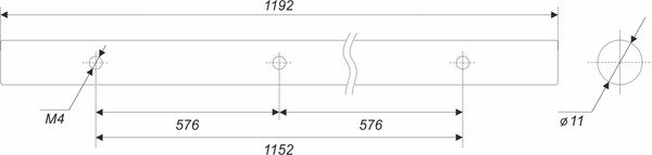 Изображение товара Ручка для мебели Boyard AL PR001MBSN.1/1152