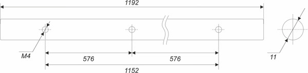 Изображение товара Ручка для мебели Boyard AL PR002MBSN.1/1152