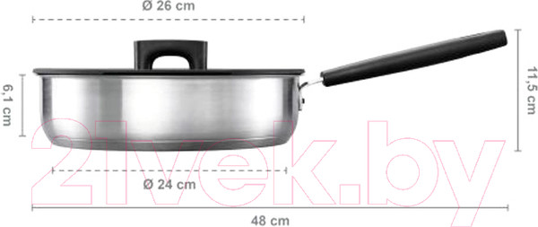Изображение товара Сковорода Fiskars Hard Face Steel 1052248