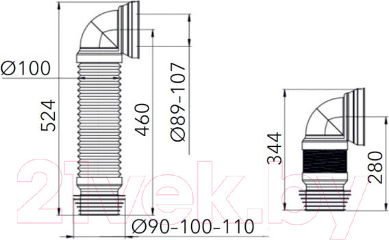 Изображение товара Слив (гофра) AV Engineering AVE129509