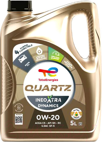Изображение товара Моторное масло Total Quartz Ineo Xtra Dynamics 0W20 (5л)