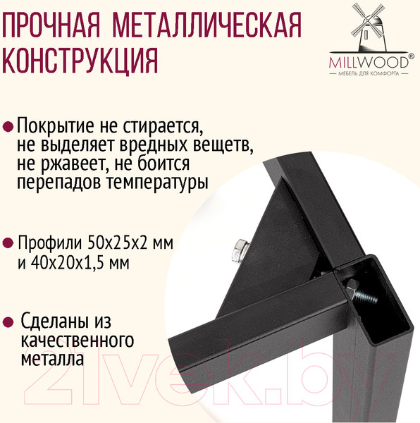 Изображение товара Подстолье Millwood Сеул 130x80 (графит)
