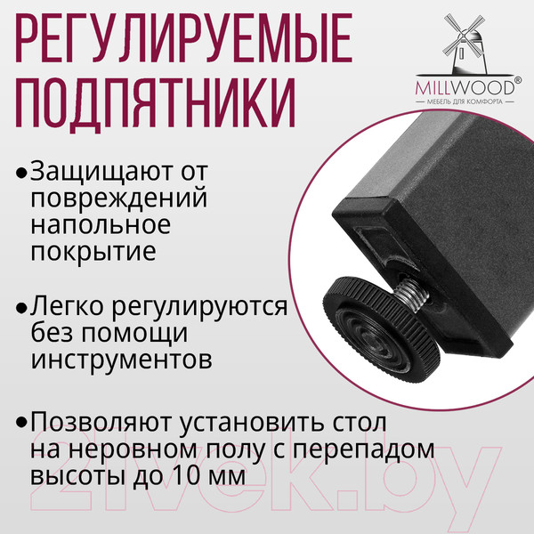 Изображение товара Подстолье Millwood Сеул 130x80 (графит)