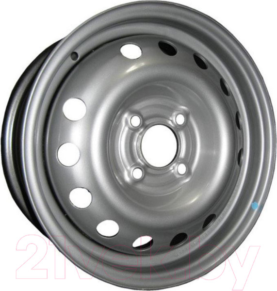 Изображение товара Штампованный диск Eurodisk 65G22F1 16x6" 5x139.5мм DIA 108.6мм ET 22мм Silver