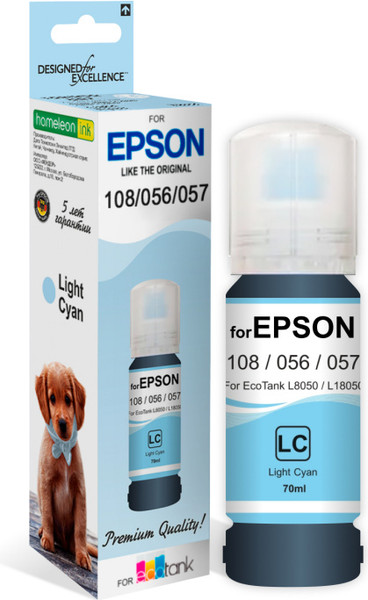 Изображение товара Контейнер с чернилами Revcol Для Epson 108/056/057 / 6695 (70мл, L. Cyan Dye)