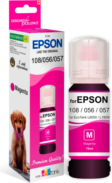 Изображение товара Контейнер с чернилами Revcol Для Epson 108/056/057 / 6691 (70мл, Magenta Dye)