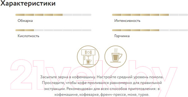 Изображение товара Кофе в зернах Lebo Эспрессо Крема темнообжаренный (220г)