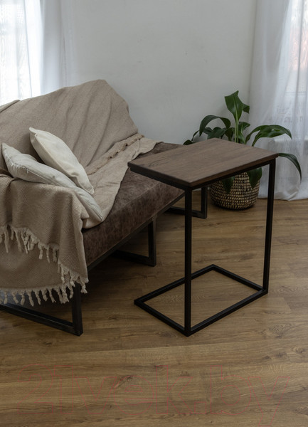 Изображение товара Приставной столик Stal-Massiv Hawk (дуб мореный/черный)