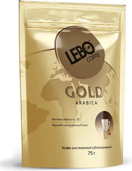 Изображение товара Кофе растворимый Lebo Gold сублимированный (75г, дойпак)
