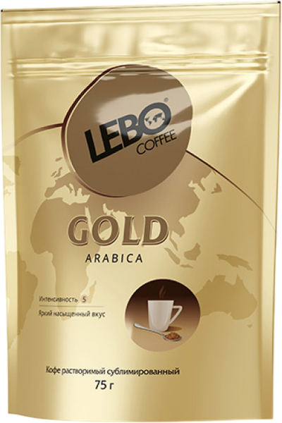 Изображение товара Кофе растворимый Lebo Gold сублимированный (75г, дойпак)