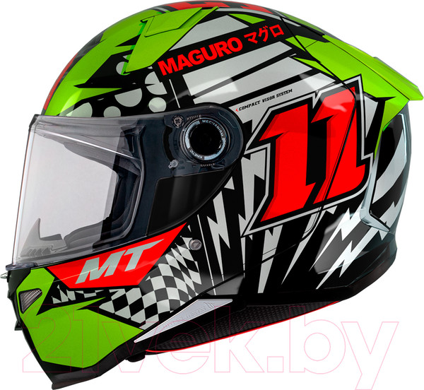 Изображение товара Мотошлем MT Helmets Revenge 2 S Sergio Garcia (XL, глянцевый флуоресцентно-желтый)