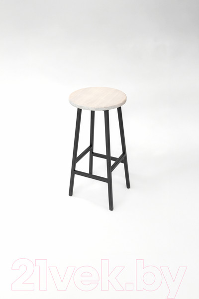 Изображение товара Табурет барный Stal-Massiv SMH-63 (дуб беленый/черный)