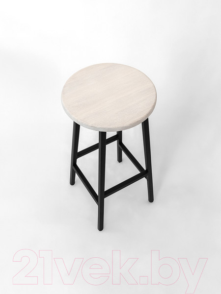 Изображение товара Табурет барный Stal-Massiv SMH-63 (дуб беленый/черный)