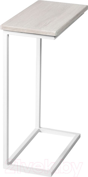 Изображение товара Приставной столик Stal-Massiv Goose (дуб беленый/белый)