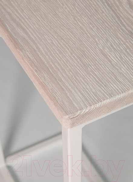 Изображение товара Приставной столик Stal-Massiv Goose (дуб беленый/белый)