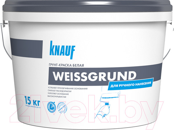 Изображение товара Грунтовка Knauf Вайсгрунд полимерная (15кг, белый)