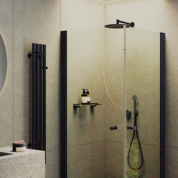 Изображение товара Душевой уголок MaybahGlass MGY-1291-6 (бесцветное стекло/черный)