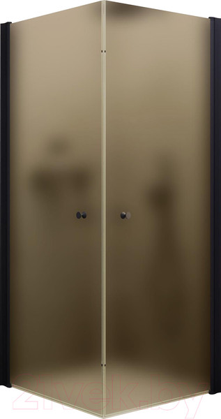 Изображение товара Душевой уголок MaybahGlass MGY-1298-6 (бронзовое матовое стекло/черный)