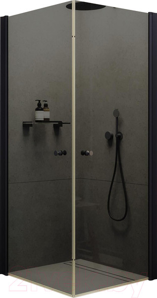 Изображение товара Душевой уголок MaybahGlass MGY-1296-6 (графитовое стекло/черный)