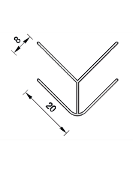 Изображение товара Угол для стеновой панели Ideal Ламини 8мм 001 Белый (3м, наружный)