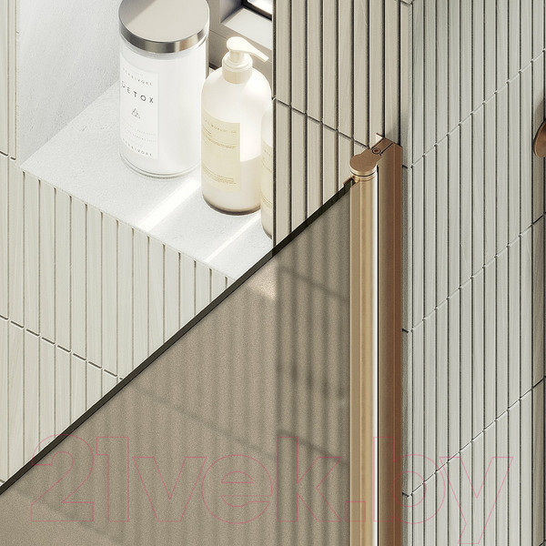 Изображение товара Душевая дверь MaybahGlass 60x198 / MGD-799-2 (бронзовое матовое стекло/бронзовый)