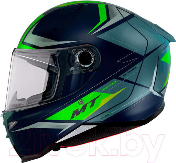 Изображение товара Мотошлем MT Helmets Revenge 2 S Hatax (M, матовый серый/желтый)