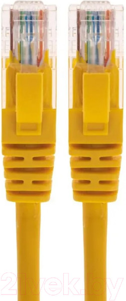 Изображение товара Кабель Rexant U/UTP CAT 6 RJ45-RJ45 26AWG LSZH / 02-0295-2 (2м,желтый)