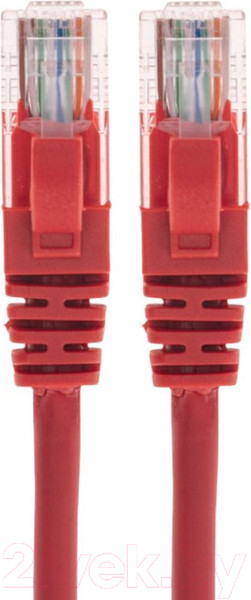 Изображение товара Кабель Rexant U/UTP CAT 6 RJ45-RJ45 26AWG LSZH / 02-0293-3 (3м,красный)