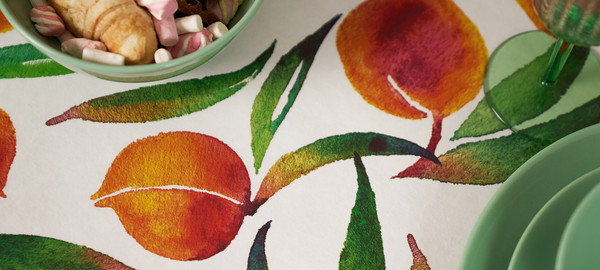 Изображение товара Скатерть Stolima Napco Сочные персики (180x130, белый)